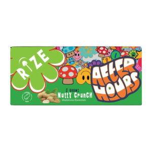 after hours x rize nootropic blend mushroom chocolate bar 5g nutty crunch