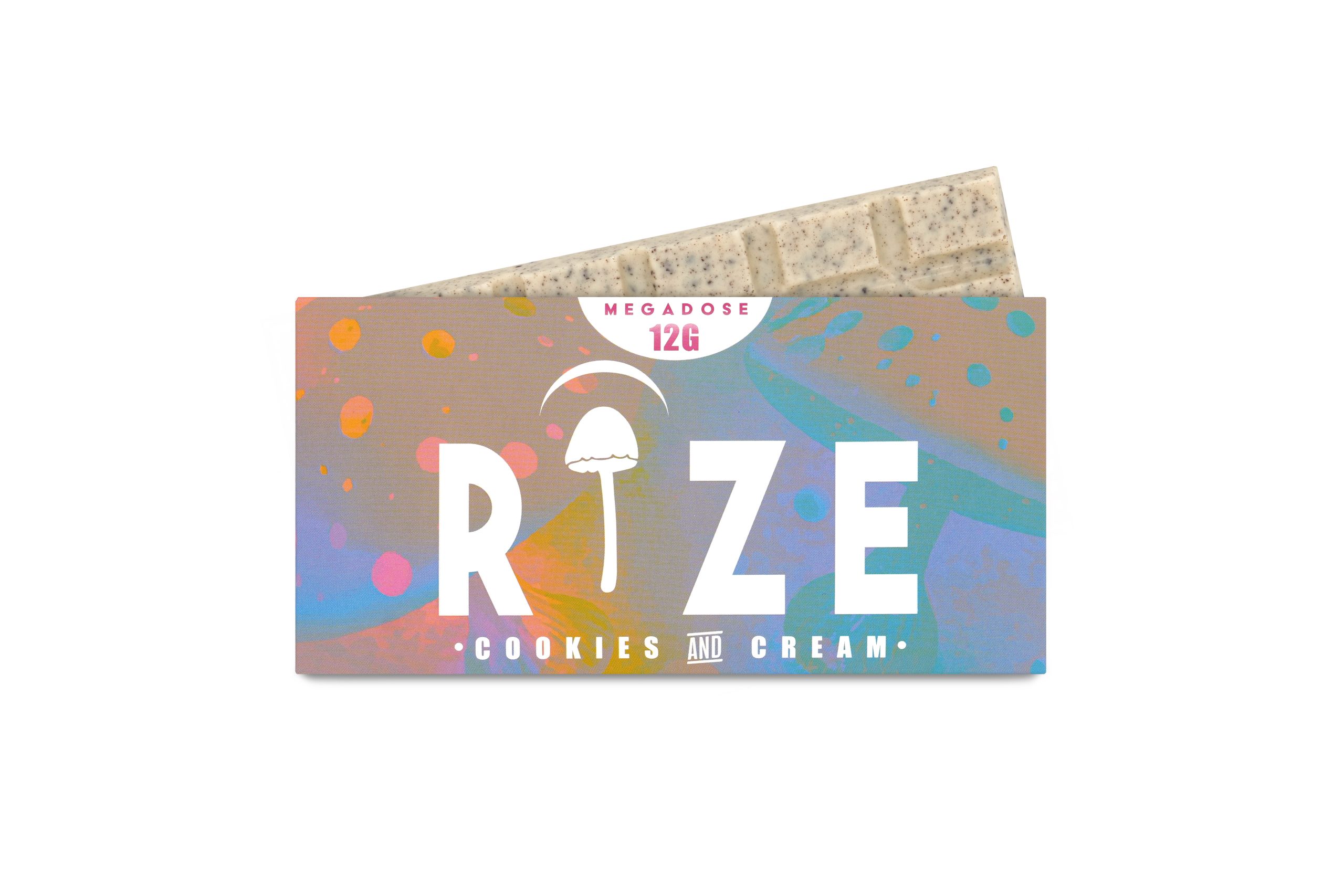 rize chocolate bar 12g cookies & cream rize chocolate bar 12g cookies & cream