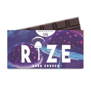 rize 12g dark crunch chocolate bar
