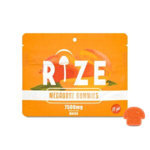 rize megadose gummies 15pc 7500mg mango