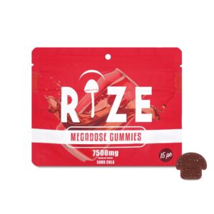 rize megadose gummies 15pc 7500mg sour cola